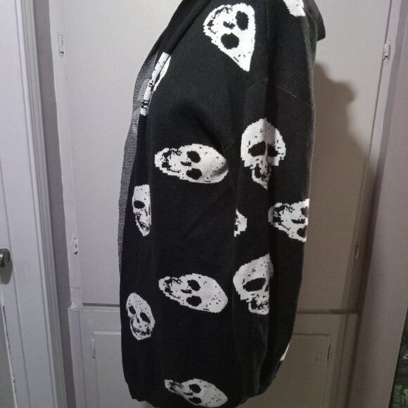 Shein Skull Long Hooded Cardigan - Picture 5 of 8